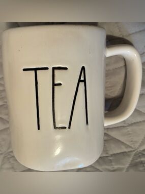 Rae Dunn TEA Mug Farmhouse-Style Ceramic Big Cup Magenta Artisan Collection!